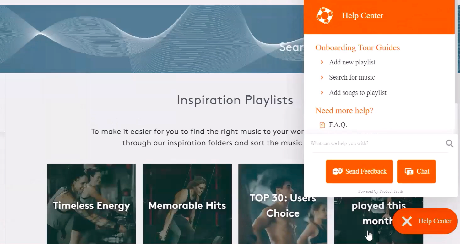 Life Ring Button in FitnessPlayer application
